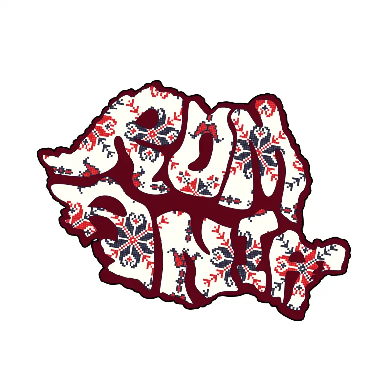 Harta, romania, magnet frigider  mgs014